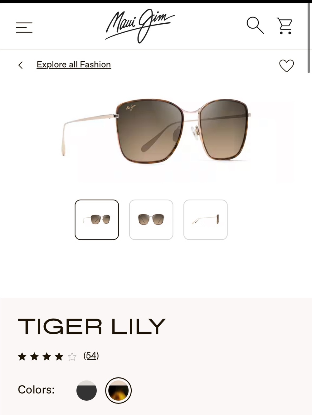 Maui Jim Tiger Lily Women’s Sunglasses — Brown Gradient Lenses